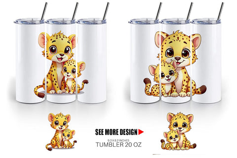 Tumbler Cheetah Mother's Day Sublimation artnoy 
