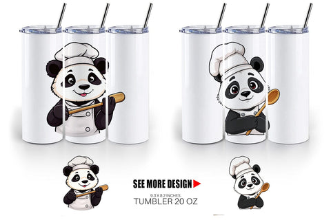 Tumbler Chef Panda Sublimation artnoy 