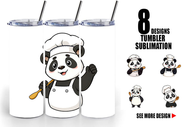 Tumbler Chef Panda Sublimation artnoy 
