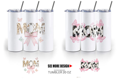 Tumbler Chic Animal Print MOM Watercolor Sublimation artnoy 