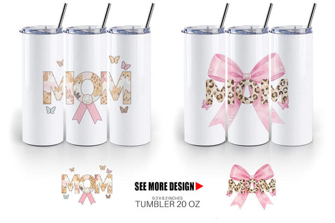 Tumbler Chic Animal Print MOM Watercolor Sublimation artnoy 