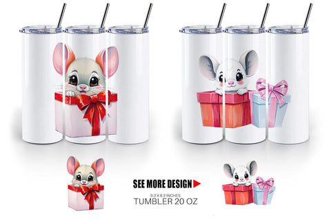 Tumbler Chinchilla Gift Sublimation artnoy 