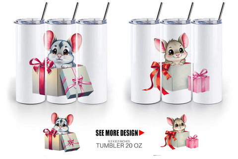 Tumbler Chinchilla Gift Sublimation artnoy 