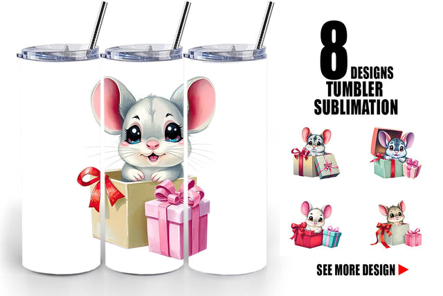 Tumbler Chinchilla Gift Sublimation artnoy 