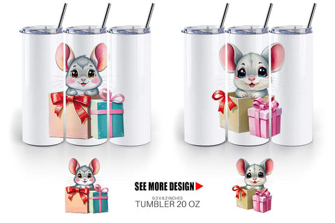 Tumbler Chinchilla Gift Sublimation artnoy 