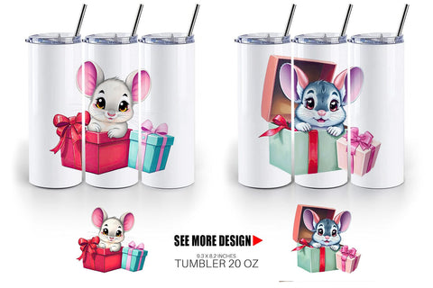 Tumbler Chinchilla Gift Sublimation artnoy 
