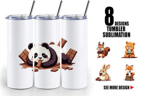 Tumbler Chocolate Animals Sublimation artnoy 