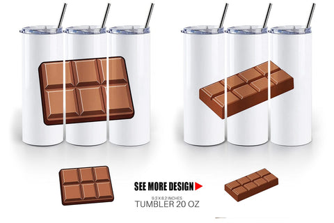 Tumbler Chocolate Bar Sublimation artnoy 