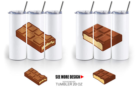 Tumbler Chocolate Bar Sublimation artnoy 