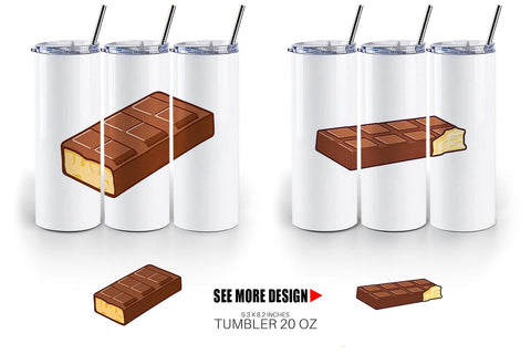 Tumbler Chocolate Bar Sublimation artnoy 