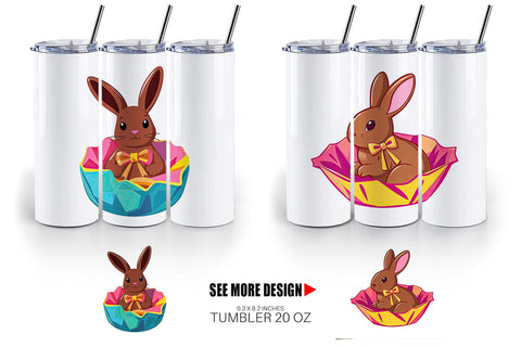 Tumbler Chocolate Bunny Sublimation artnoy 