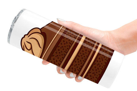 Tumbler Chocolate Cake Slice Sublimation artnoy 
