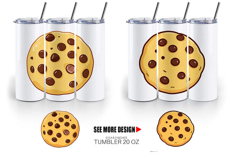 Tumbler Chocolate Chip Cookie Sublimation artnoy 