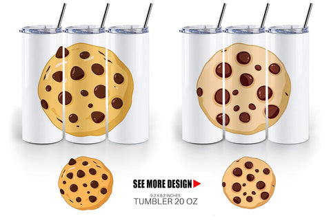 Tumbler Chocolate Chip Cookie Sublimation artnoy 