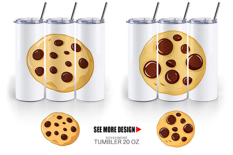 Tumbler Chocolate Chip Cookie Sublimation artnoy 