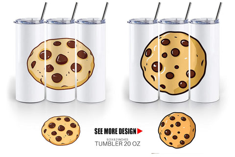 Tumbler Chocolate Chip Cookie Sublimation artnoy 