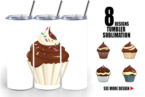 Tumbler Chocolate Cupcake Sublimation artnoy 