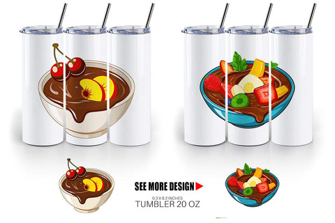 Tumbler Chocolate Fondue Sublimation artnoy 