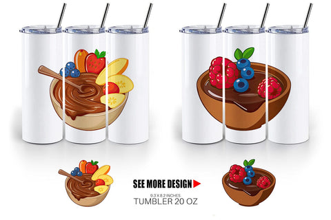 Tumbler Chocolate Fondue Sublimation artnoy 