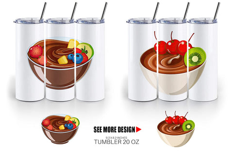 Tumbler Chocolate Fondue Sublimation artnoy 