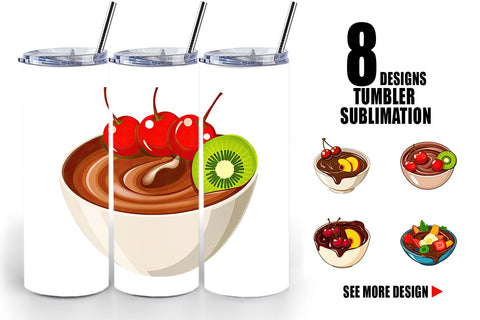 Tumbler Chocolate Fondue Sublimation artnoy 