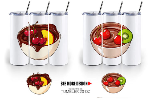 Tumbler Chocolate Fondue Sublimation artnoy 