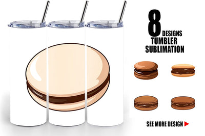 Tumbler Chocolate Macaron Sublimation artnoy 