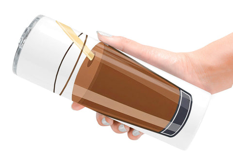 Tumbler Chocolate Milk Glass Sublimation artnoy 