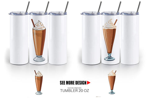 Tumbler Chocolate Milkshake Sublimation artnoy 