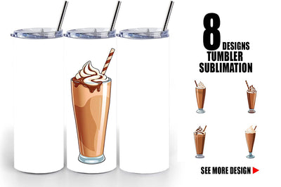 Tumbler Chocolate Milkshake Sublimation artnoy 