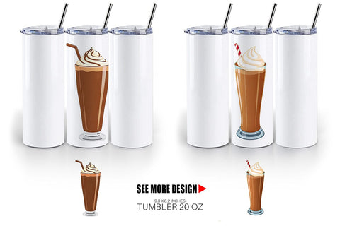Tumbler Chocolate Milkshake Sublimation artnoy 