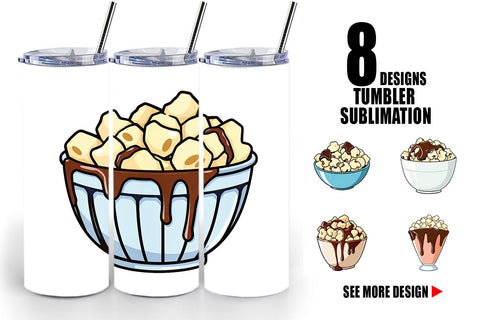 Tumbler Chocolate Popcorn Sublimation artnoy 
