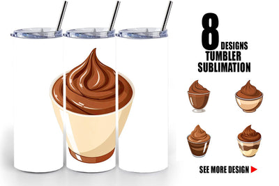 Tumbler Chocolate Pudding Sublimation artnoy 