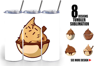 Tumbler Chocolate Scoop Sublimation artnoy 