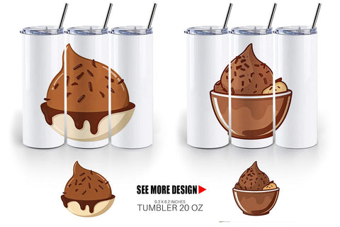 Tumbler Chocolate Scoop Sublimation artnoy 