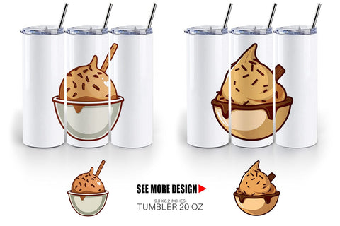 Tumbler Chocolate Scoop Sublimation artnoy 