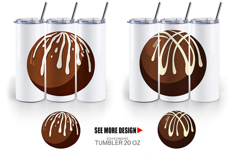 Tumbler Chocolate Truffle Sublimation artnoy 
