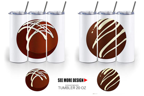 Tumbler Chocolate Truffle Sublimation artnoy 