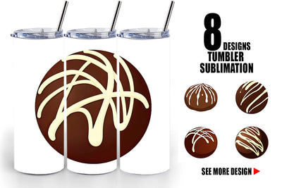 Tumbler Chocolate Truffle Sublimation artnoy 