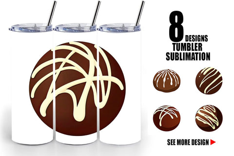 Tumbler Chocolate Truffle Sublimation artnoy 