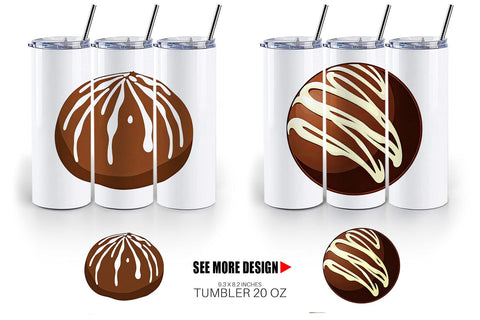 Tumbler Chocolate Truffle Sublimation artnoy 