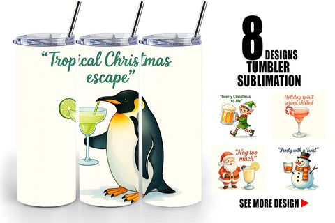 Tumbler Christmas Alcohol Humor Sublimation artnoy 