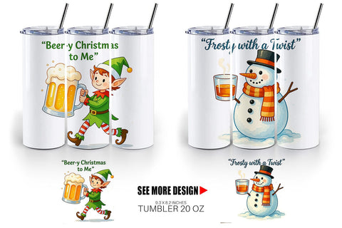 Tumbler Christmas Alcohol Humor Sublimation artnoy 