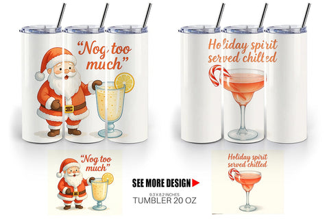Tumbler Christmas Alcohol Humor Sublimation artnoy 