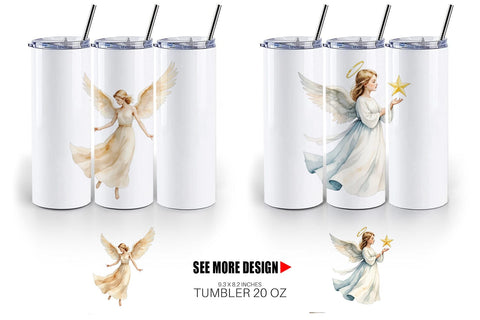 Tumbler Christmas Angels Sublimation artnoy 
