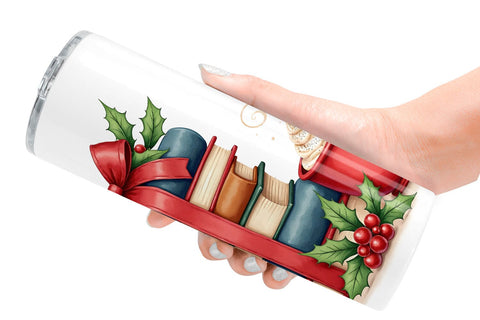 Tumbler Christmas Books Cocoa Sublimation artnoy 