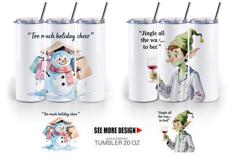 Tumbler Christmas Burnout Vibes Sublimation artnoy 