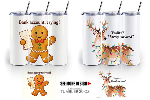 Tumbler Christmas Burnout Vibes Sublimation artnoy 