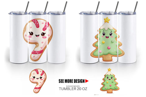 Tumbler Christmas Cookies Sublimation artnoy 
