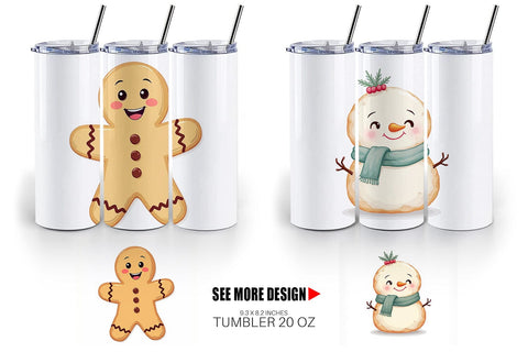 Tumbler Christmas Cookies Sublimation artnoy 